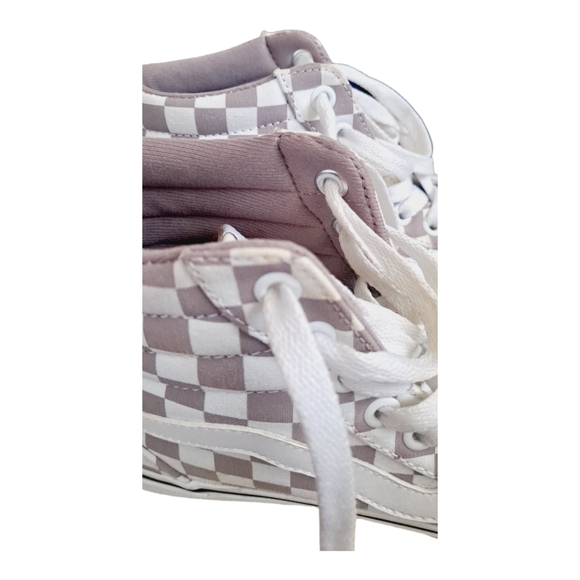 Vans women's sk8 high checkboard size 7 color mauve w - Picture 8 of 10